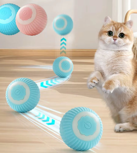 Automatic Moving Cats Toy Interactive Ball Rechargeable Rolling Electric Ball Home Pet Accessories Things for Supplies