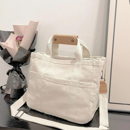 Large Capacity with Removable Bottom Canvas Tote Bag
