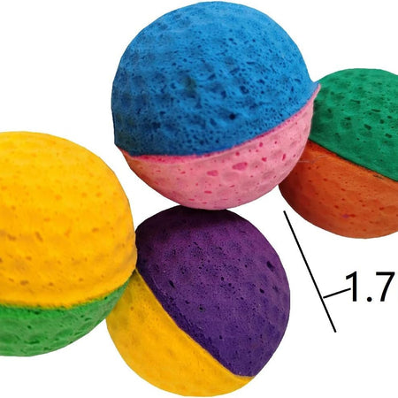 Cat Foam Ball Cat Sponge Ball Toy Cat Soccer Ball Toy (Two Color Pet Ball)