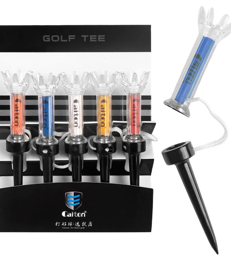 5PCS Magnetic Plastic Golf Tee Set, 360° Bounce, 3 Sizes – Premium Golf Accessories to Improve Accuracy and Performance