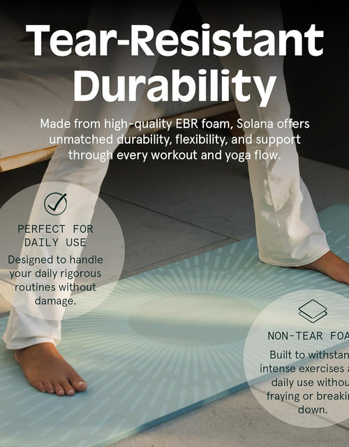 Load image into Gallery viewer, Solana Yoga Mat 1" &amp; 1/2" Thick W/Nylon Strap for Men &amp; Women - Non Slip Exercise Mat for Yoga
