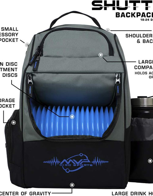 Load image into Gallery viewer, Backpack Shuttle Disc Golf Backpack Bag
