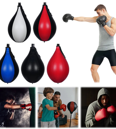 Boxing Speed Ball Hanging Punching Bag PU Leather Boxing Reflex Ball Stress Relief Boxing Striking Bag Boxing Equipment