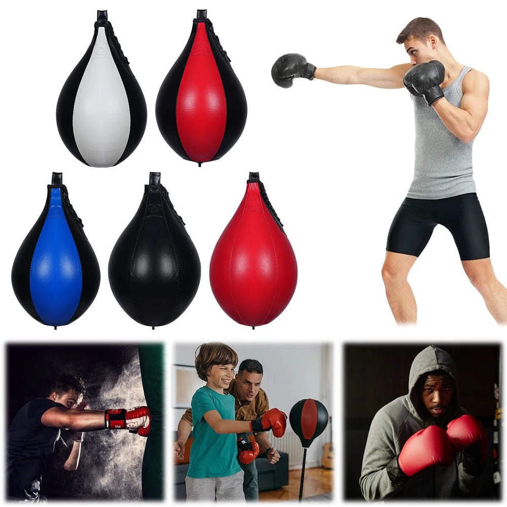 Boxing Speed Ball Hanging Punching Bag PU Leather Boxing Reflex Ball Stress Relief Boxing Striking Bag Boxing Equipment