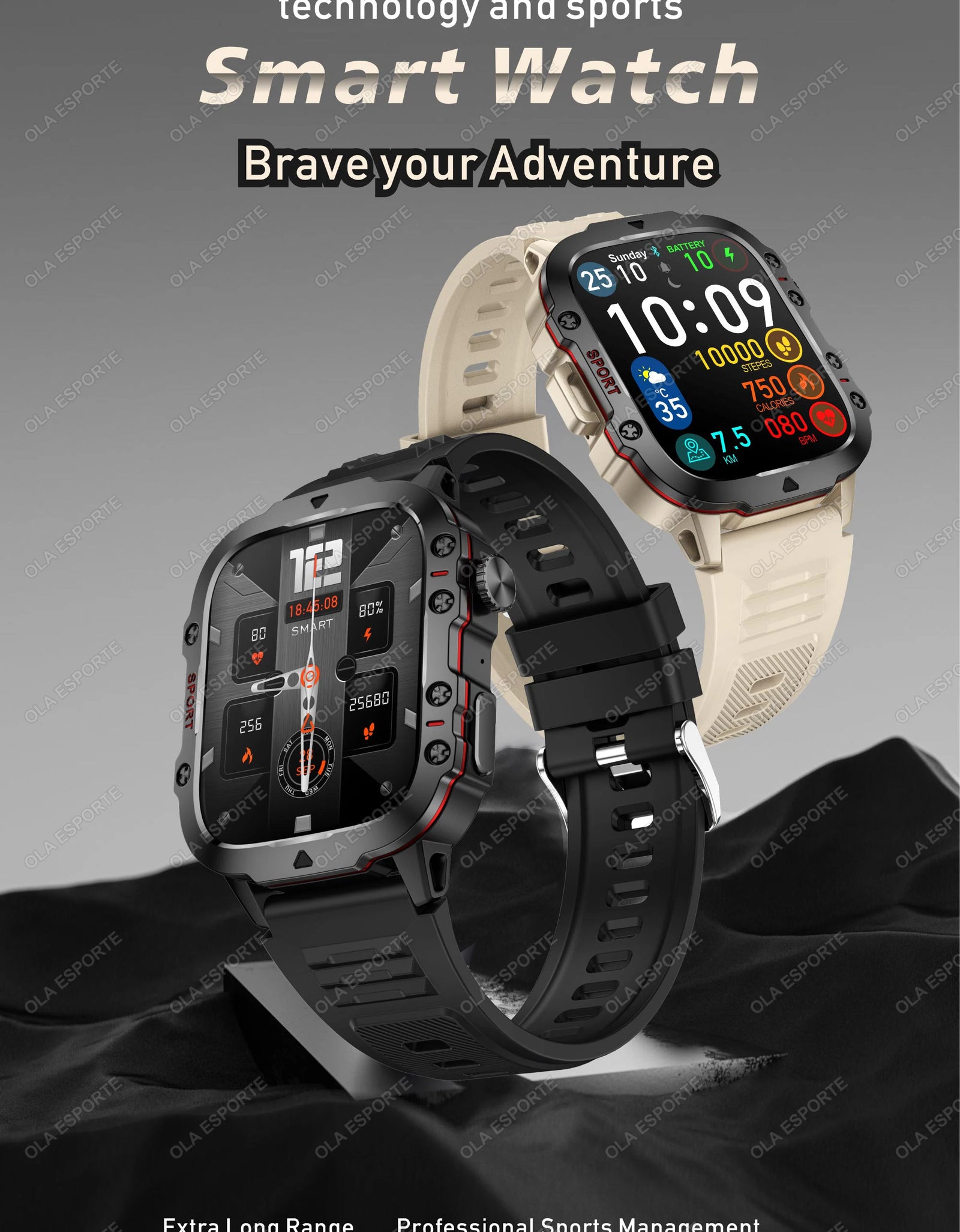 Original Men Smartwatch Flashlight Bluetooth Call Fitness Clock IP68 Waterproof Sports Men for Android IOS Smart Watch 2025 New
