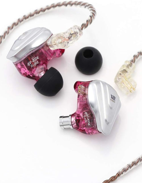 Load image into Gallery viewer, KZ ZSX 5BA+1DD 6 Driver Hybrid In-Ear Hifi Earphones with Zinc Alloy Faceplate, 0.75Mm 2 Pin Detachable Cable for Audiophile Musician (Without Mic, Purple)
