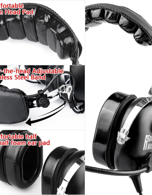 Load image into Gallery viewer, Aviation Headset for Pilots, Aviation Headset with Comfort Ear Seals, 24Db Noise Cancelling, MP3 Support and Carrying Case
