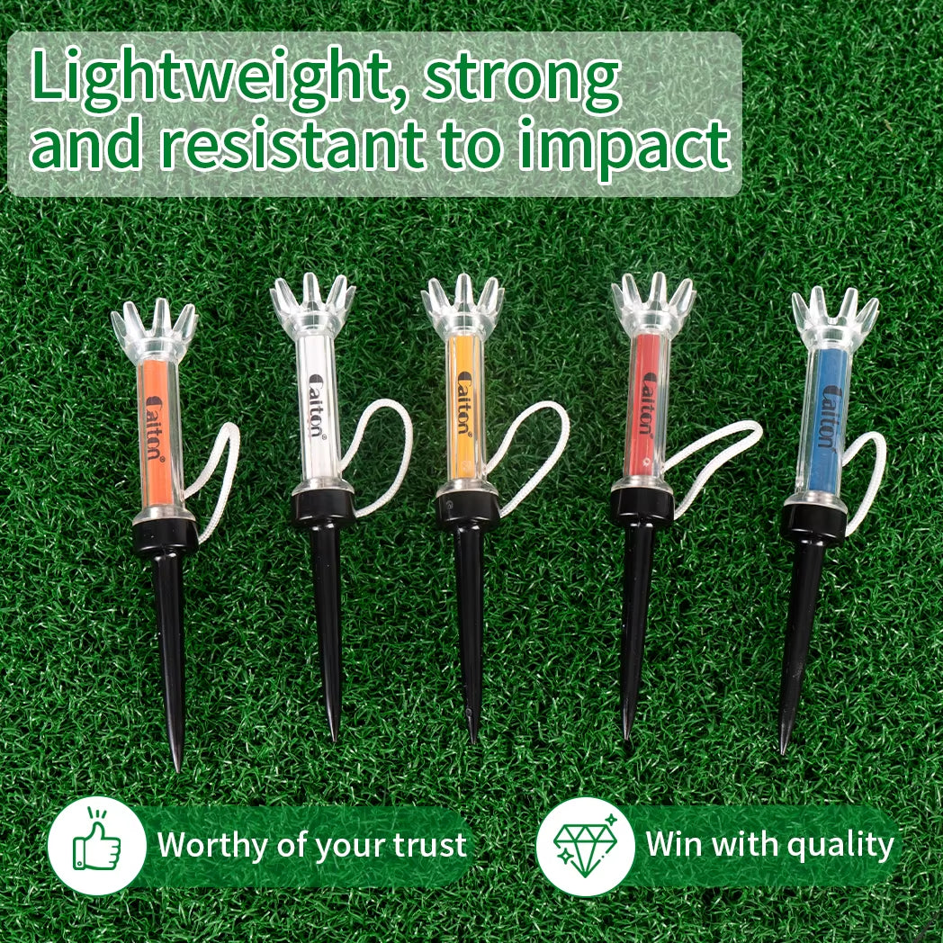 5PCS Magnetic Plastic Golf Tee Set, 360° Bounce, 3 Sizes – Premium Golf Accessories to Improve Accuracy and Performance