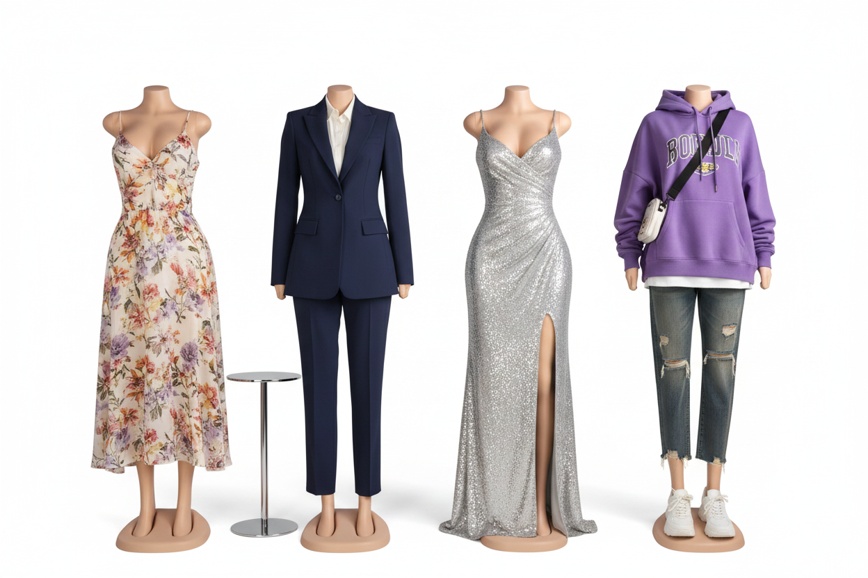 Headless Mannequins in Stylish Outfits